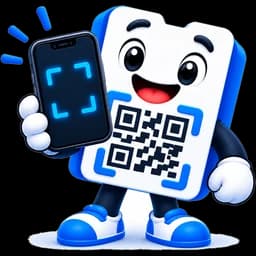 ScanQueue mascot holding a phone ready to scan a QR code