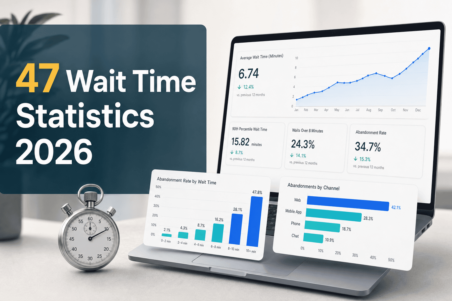 47 Wait Time Statistics (2026): Customers Leave at 8 Min