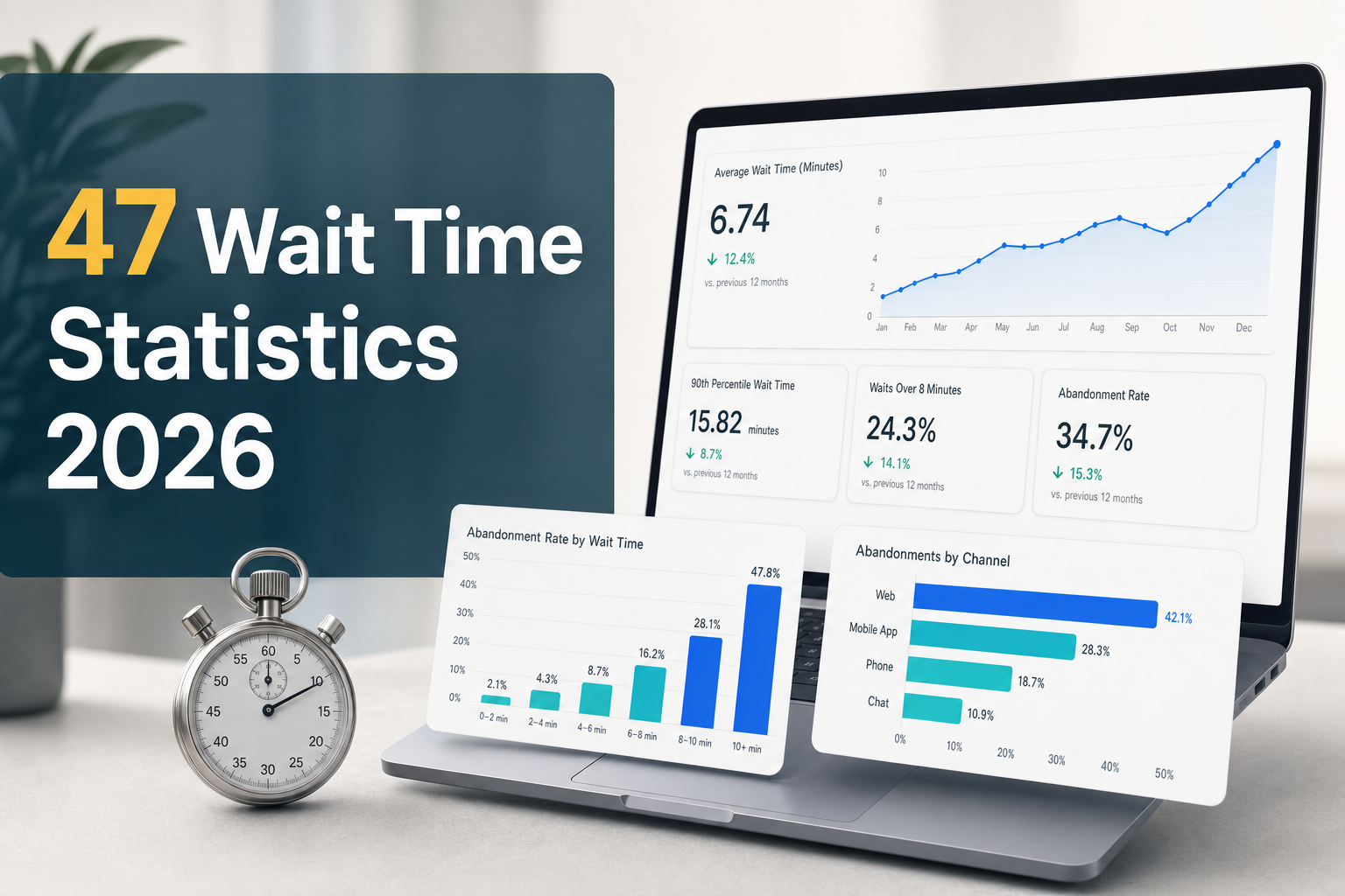 47 Wait Time Statistics (2026): Customers Leave at 8 Min